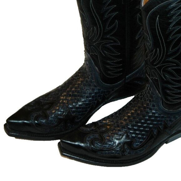 SENDRA Women's Cowboy Boots 7-7.5 Leather Pointed Toe 3241 - Picture 7 of 16